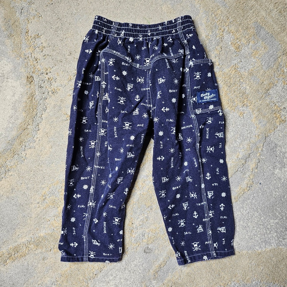 Baby B'gosh Nautical Print Pants 24 Months Blue and White Boat Anchor Outfit